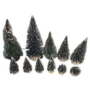 Lemax Village Collection Assorted Snow Pine Trees Christmas Decor lot